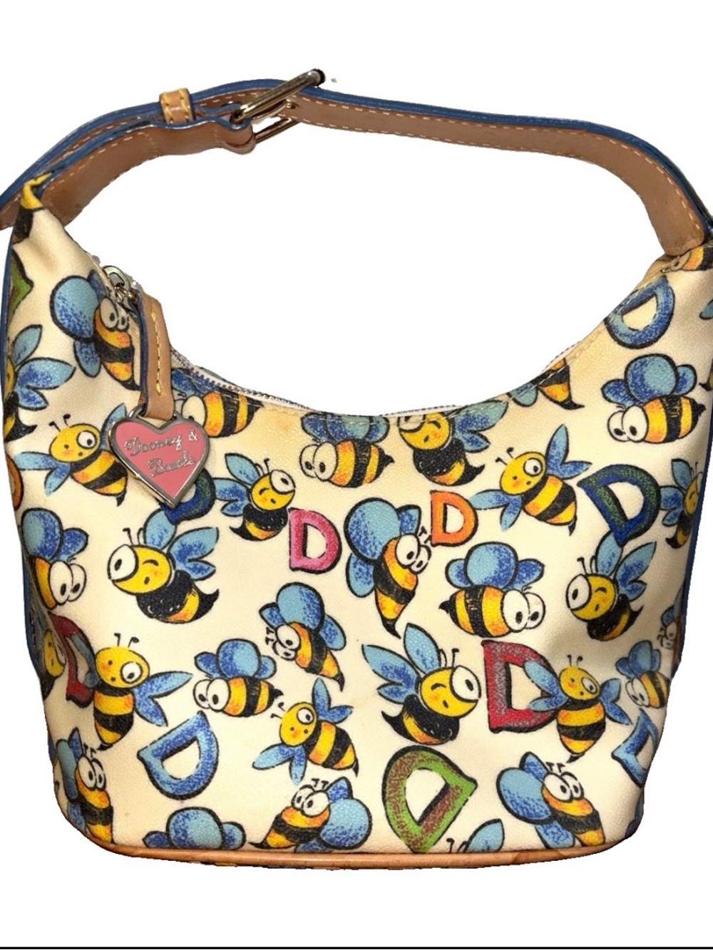 Dooney & Bourke Prestine Hobo Bumble & Bee Print Coated Canvas Shoulder Bag